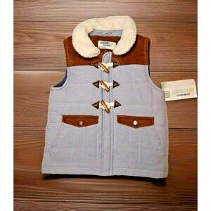 NWT Genuine Kids From Oshkosh B'Gosh 100% Cotton Winter Vest 5T